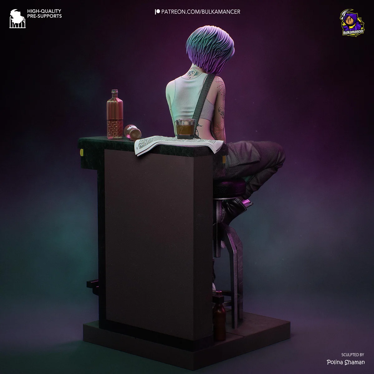 Judy Alvarez Braindancer Tech - Cyberpunk 2077 Unpainted Resin Figurine Kit - 1/8 Scale 211mm 8.3in - 3D Printed Statue Fan Art — 10/10