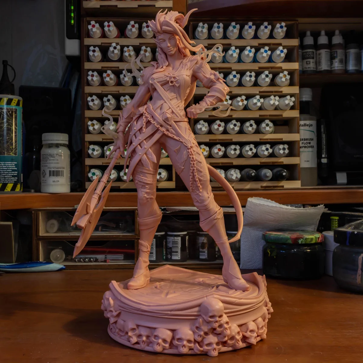 Karlach Tiefling Barbarian - Baldur's Gate 3 BG3 Unpainted Resin Figurine Kit - 1/8 Scale 289mm 11.4in - 3D Printed Statue Fan Art — 7/10