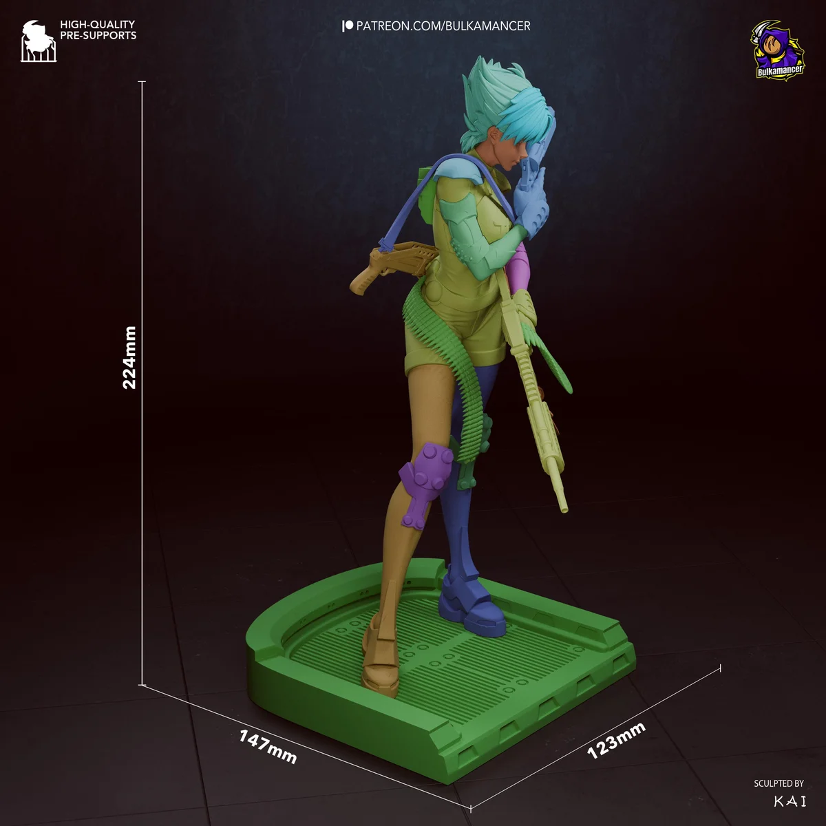 Konoko Anti-Terrorist Operative - Oni Bungie 2001 Unpainted Resin Figurine Kit - 1/8 Scale 224mm 8.8in - 3D Printed Statue Fan Art — 2/10