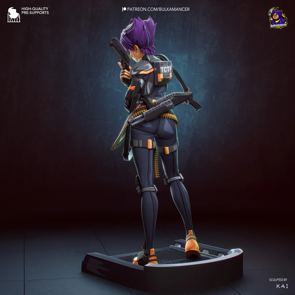 Konoko Anti-Terrorist Operative - Oni Bungie 2001 Unpainted Resin Figurine Kit - 1/8 Scale 224mm 8.8in - 3D Printed Statue Fan Art — 6/10
