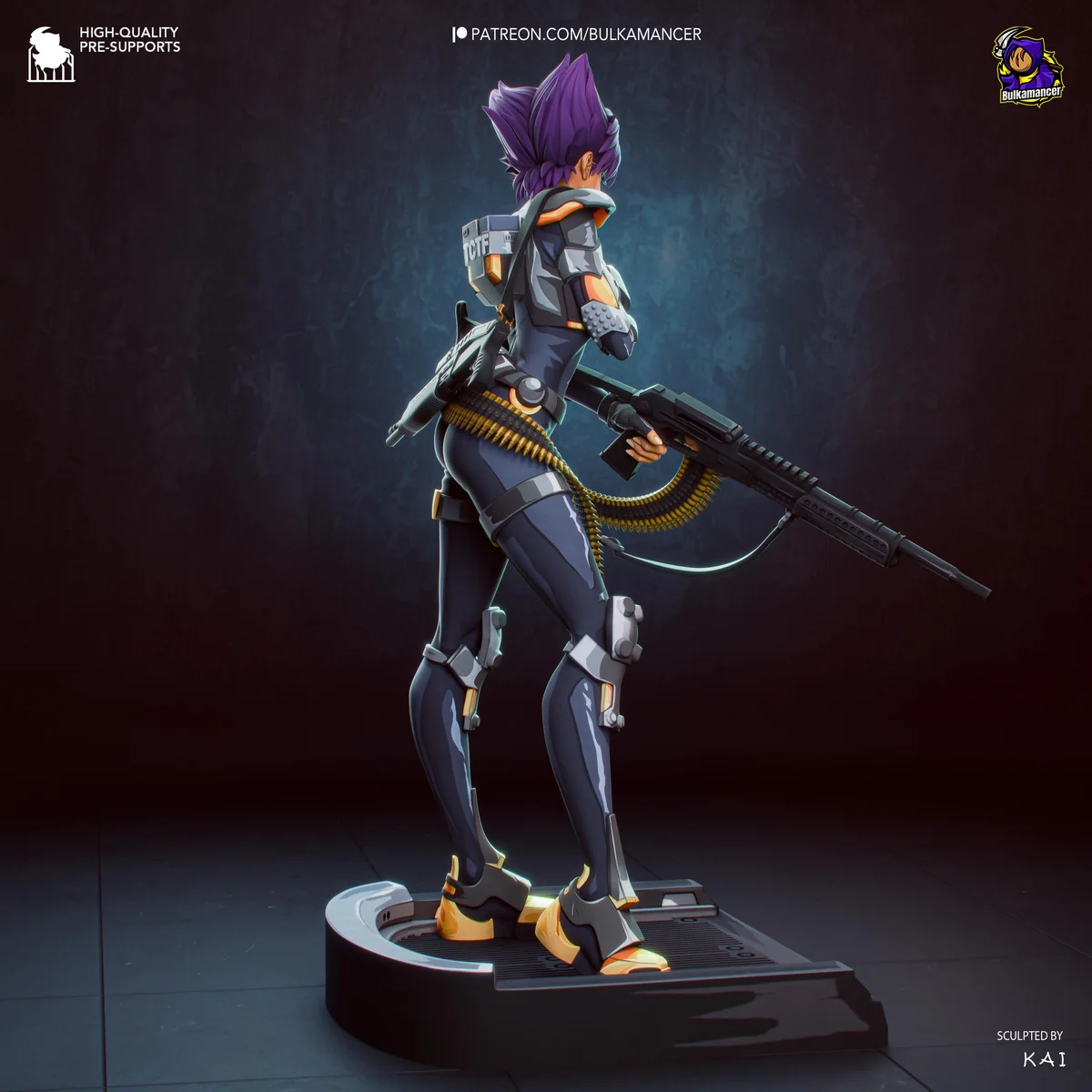 Konoko Anti-Terrorist Operative - Oni Bungie 2001 Unpainted Resin Figurine Kit - 1/8 Scale 224mm 8.8in - 3D Printed Statue Fan Art — 8/10