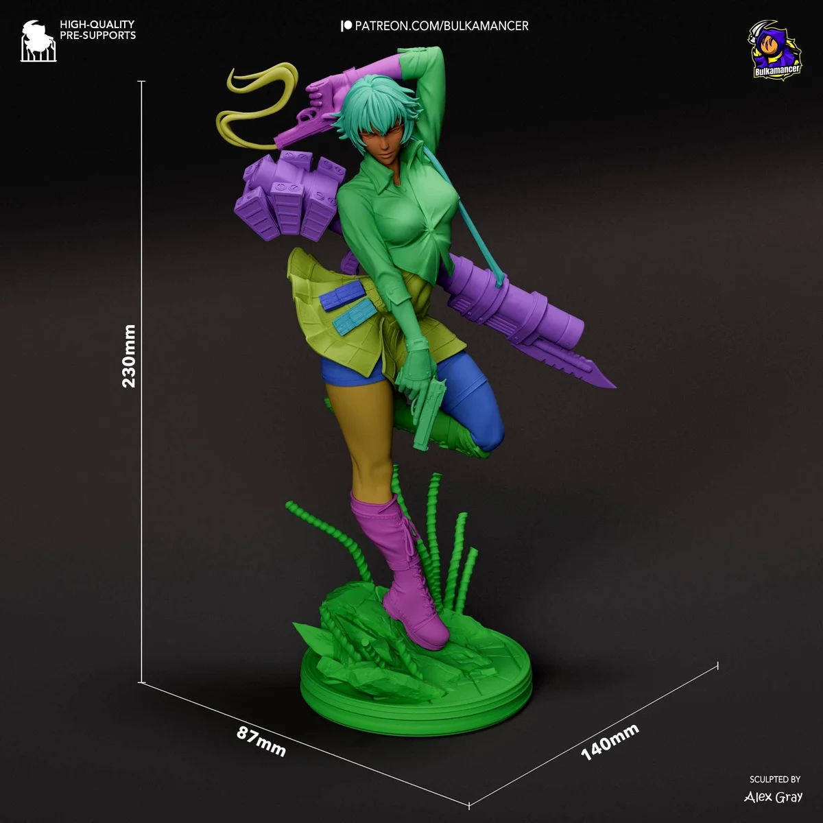 Lady Mary Kalina Ann Devil Hunter - Devil May Cry 3 Unpainted Resin Figurine Kit - 1/8 Scale 230mm 9.1in - 3D Printed Statue Fan Art — 2/10