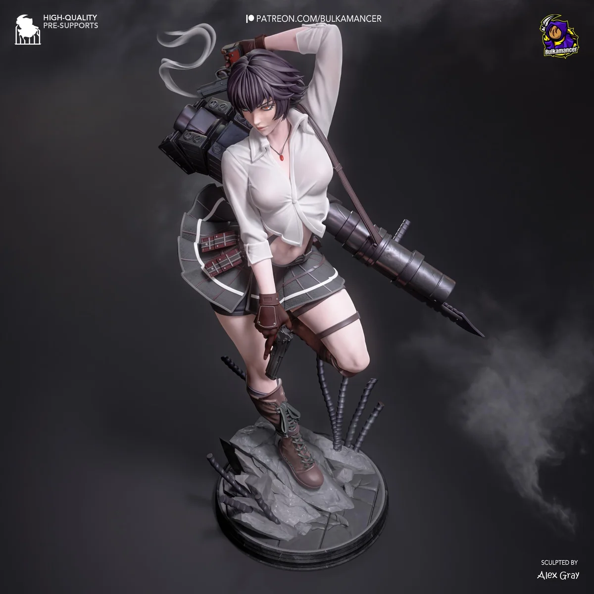 Lady Mary Kalina Ann Devil Hunter - Devil May Cry 3 Unpainted Resin Figurine Kit - 1/8 Scale 230mm 9.1in - 3D Printed Statue Fan Art — 6/10