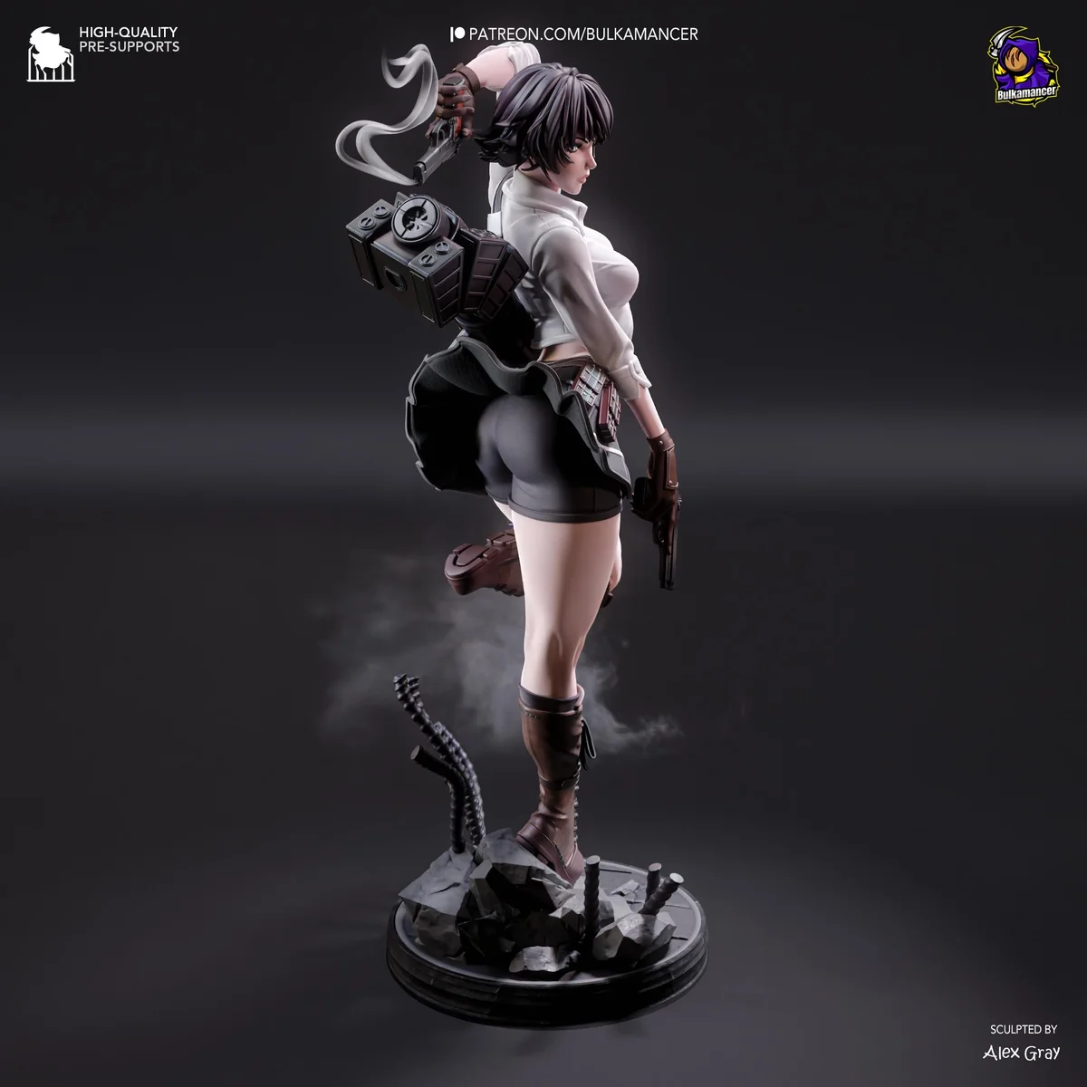 Lady Mary Kalina Ann Devil Hunter - Devil May Cry 3 Unpainted Resin Figurine Kit - 1/8 Scale 230mm 9.1in - 3D Printed Statue Fan Art — 7/10