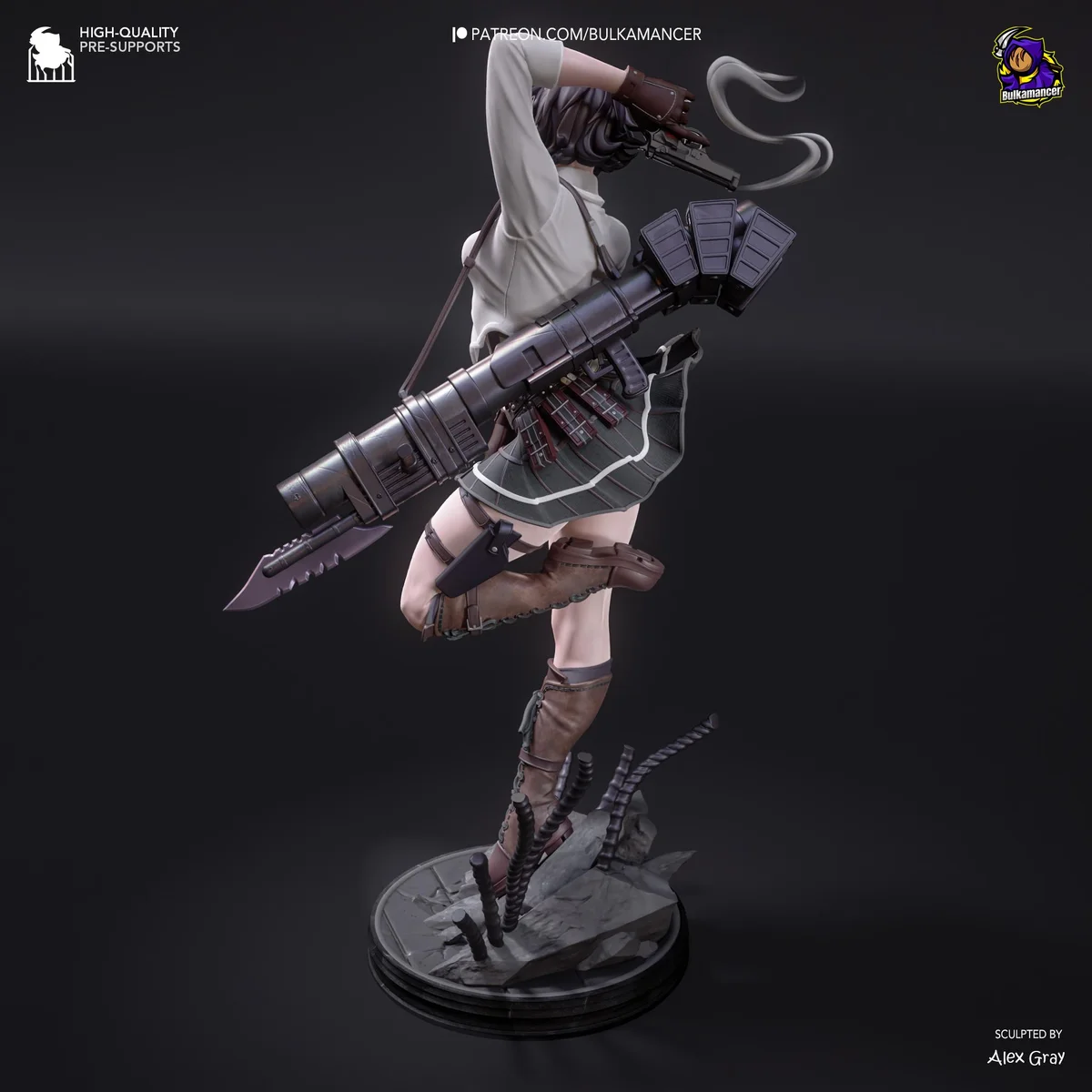Lady Mary Kalina Ann Devil Hunter - Devil May Cry 3 Unpainted Resin Figurine Kit - 1/8 Scale 230mm 9.1in - 3D Printed Statue Fan Art — 8/10