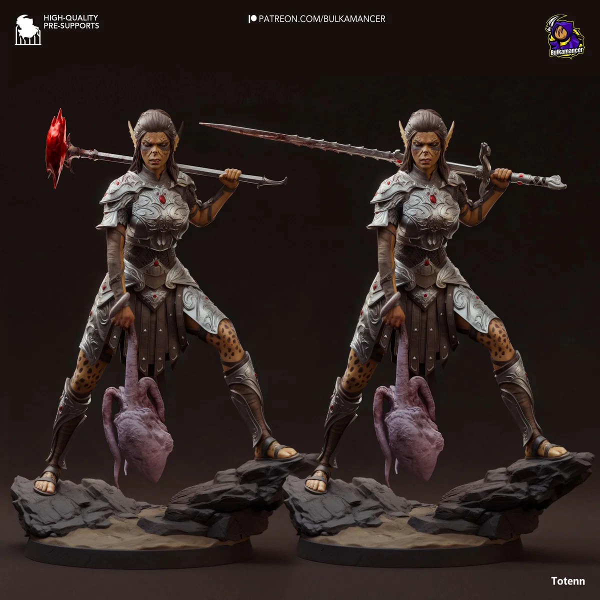 Lae'zel Githyanki Warrior - Baldur's Gate 3 BG3 Unpainted Resin Figurine Kit - 1/8 Scale 277mm 10.9in - 3D Printed Statue Fan Art — 4/10