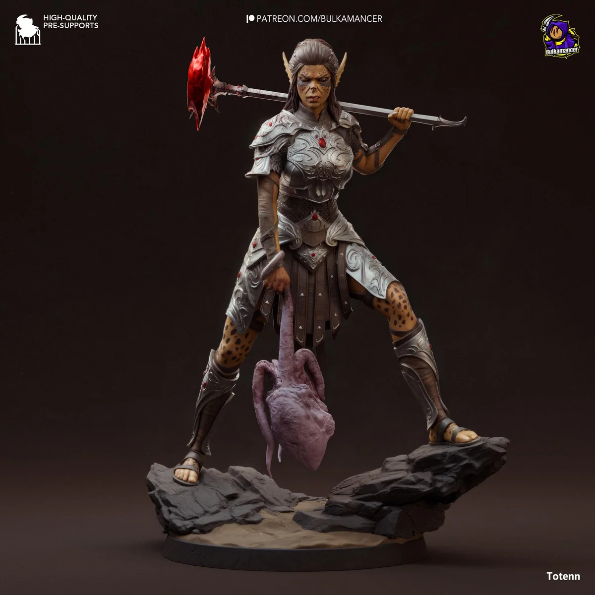Lae'zel Githyanki Warrior - Baldur's Gate 3 BG3 Unpainted Resin Figurine Kit - 1/8 Scale 277mm 10.9in - 3D Printed Statue Fan Art — 6/10
