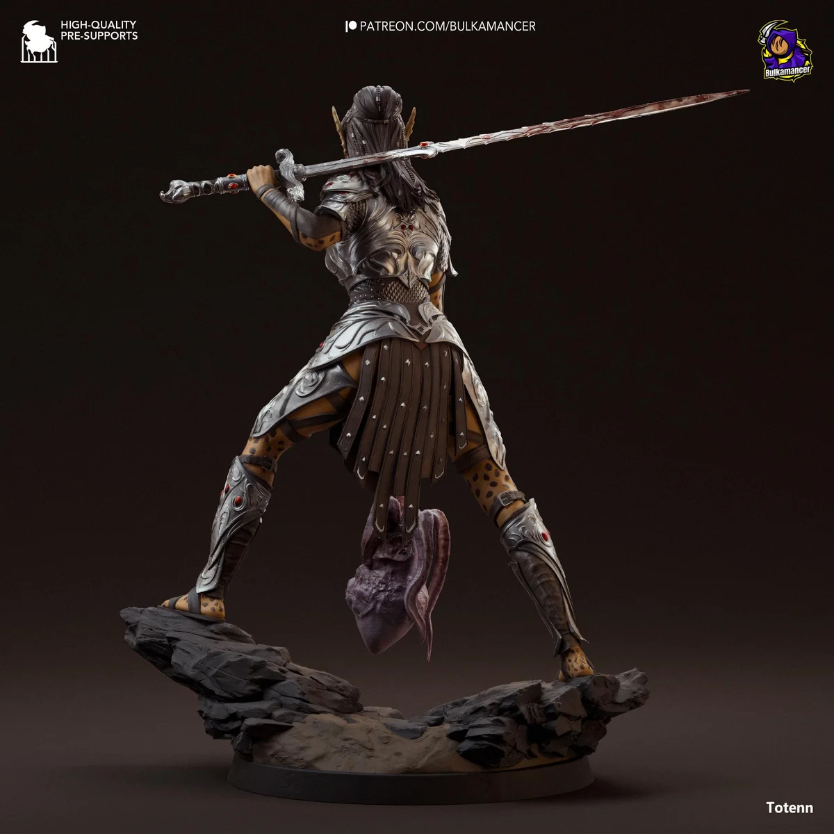 Lae'zel Githyanki Warrior - Baldur's Gate 3 BG3 Unpainted Resin Figurine Kit - 1/8 Scale 277mm 10.9in - 3D Printed Statue Fan Art — 8/10