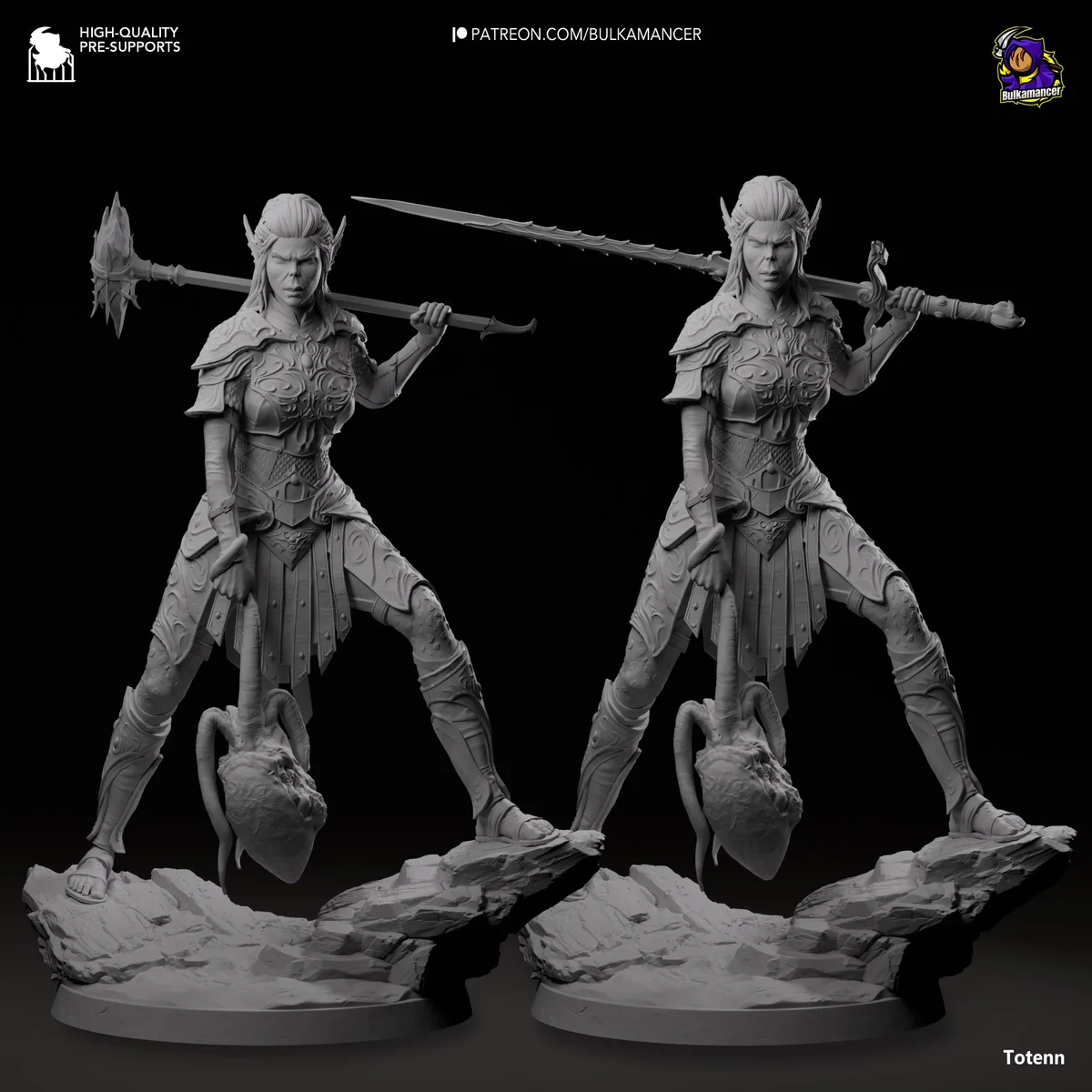 Lae'zel Githyanki Warrior - Baldur's Gate 3 BG3 Unpainted Resin Figurine Kit - 1/8 Scale 277mm 10.9in - 3D Printed Statue Fan Art — 10/10
