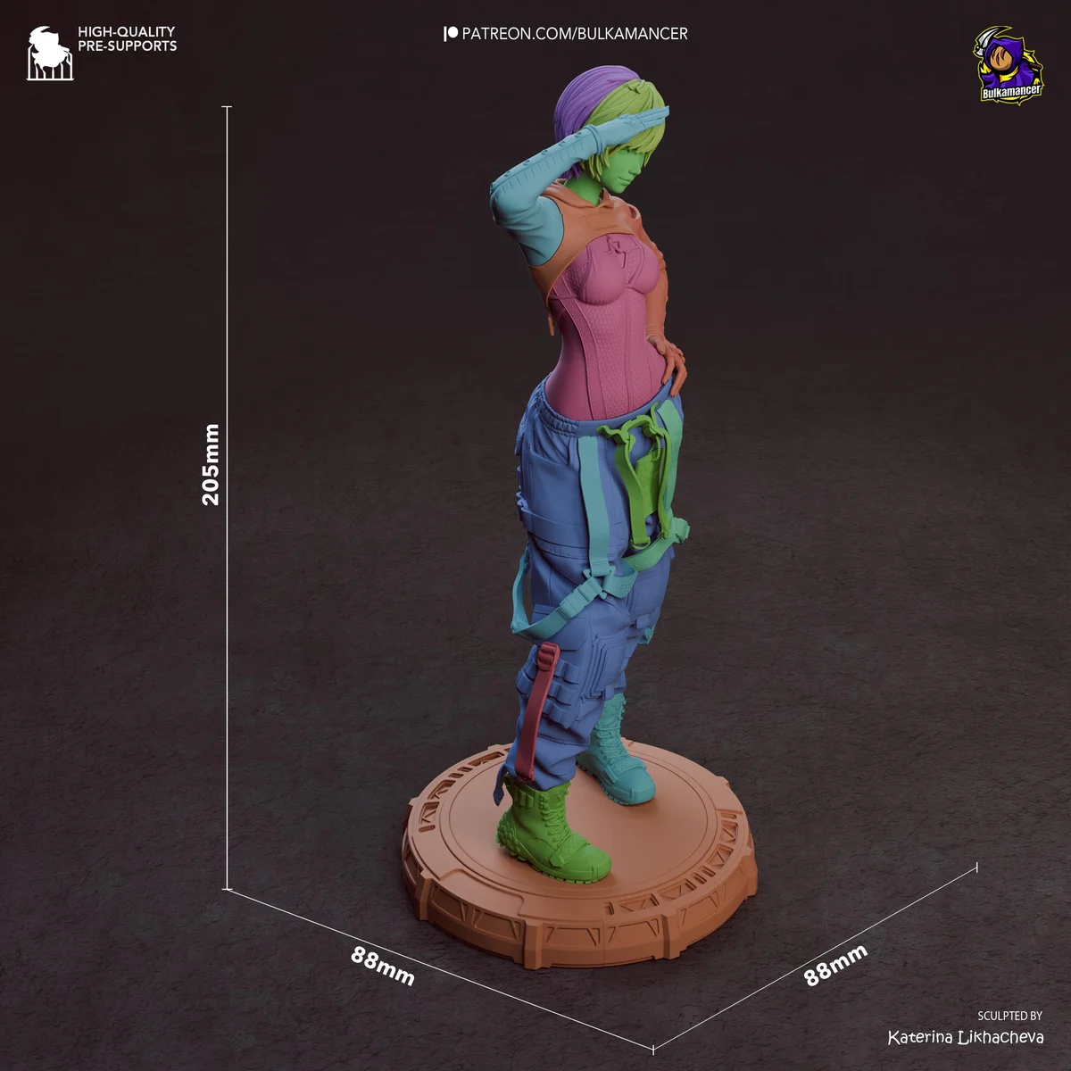 Lily Sci-Fi Warrior - Stellar Blade Unpainted Resin Figurine Kit - 1/8 Scale 205mm 8.1in - 3D Printed Statue Fan Art — 2/10