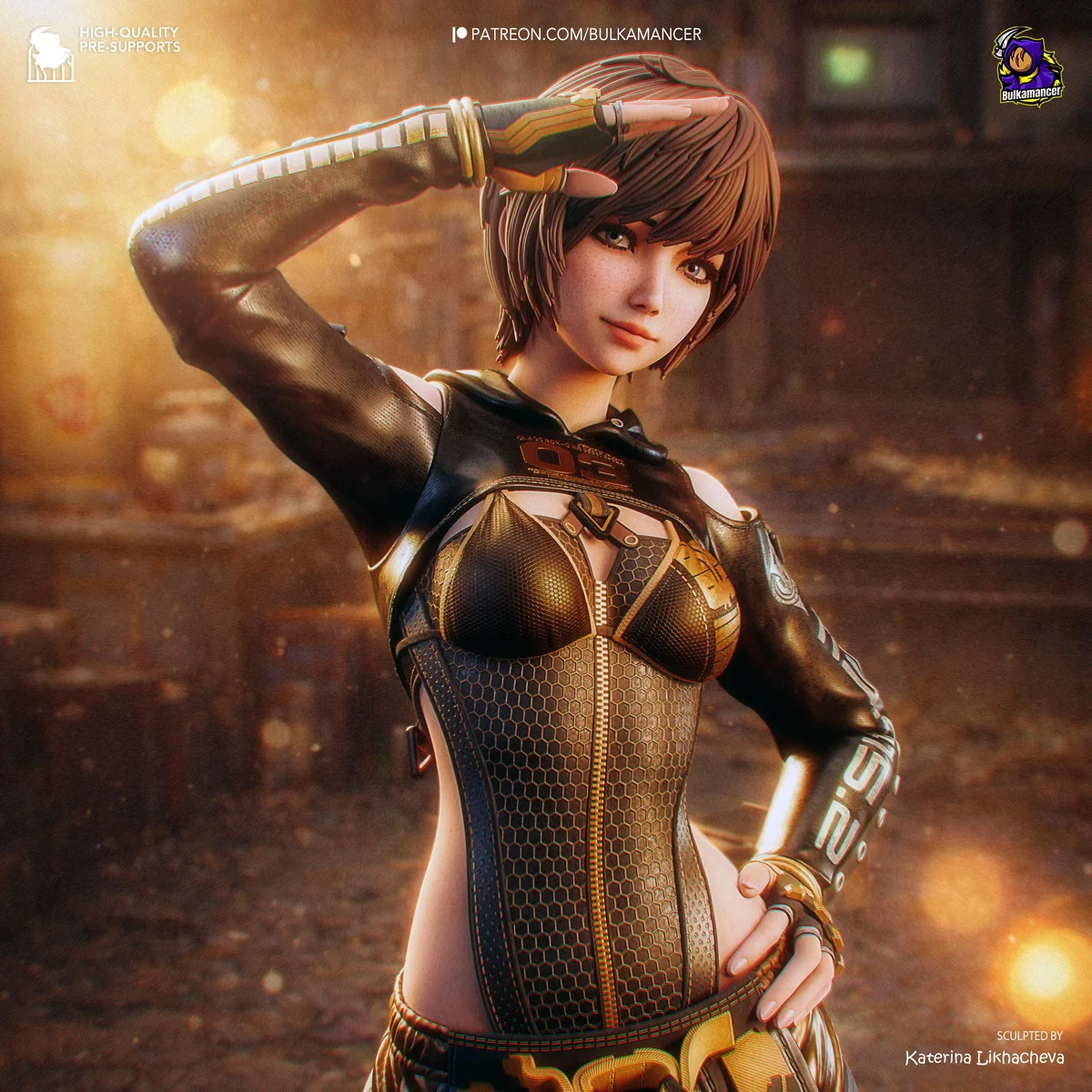 Lily Sci-Fi Warrior - Stellar Blade Unpainted Resin Figurine Kit - 1/8 Scale 205mm 8.1in - 3D Printed Statue Fan Art — 4/10
