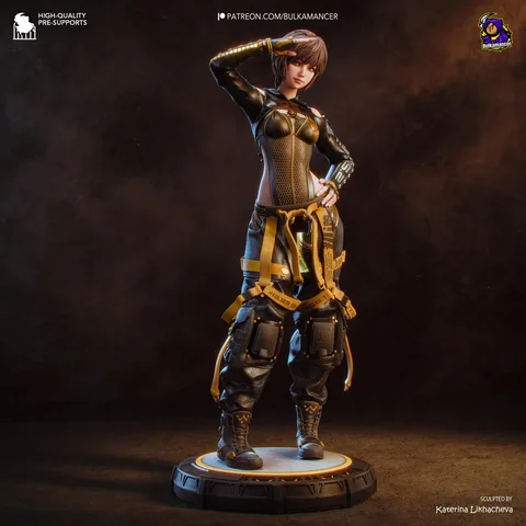 Lily Sci-Fi Warrior - Stellar Blade Unpainted Resin Figurine Kit - 1/8 Scale 205mm 8.1in - 3D Printed Statue Fan Art