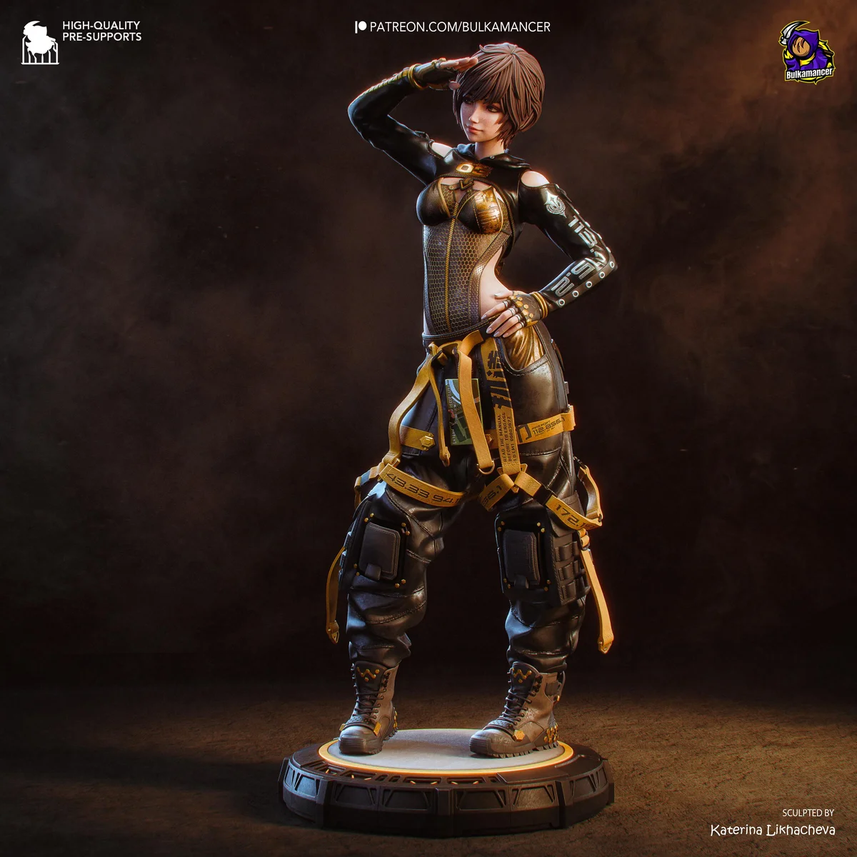 Lily Sci-Fi Warrior - Stellar Blade Unpainted Resin Figurine Kit - 1/8 Scale 205mm 8.1in - 3D Printed Statue Fan Art — 5/10