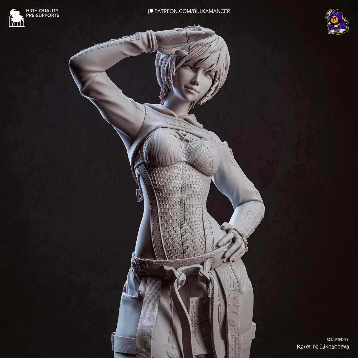 Lily Sci-Fi Warrior - Stellar Blade Unpainted Resin Figurine Kit - 1/8 Scale 205mm 8.1in - 3D Printed Statue Fan Art — 9/10