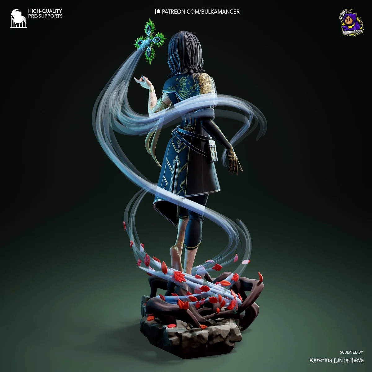Lune Mystic JRPG - Clair Obscur Expedition 33 Unpainted Resin Figurine Kit - 1/8 Scale 278mm 10.9in - 3D Printed Statue Fan Art — 7/10