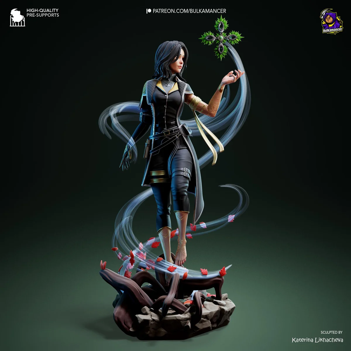 Lune Mystic JRPG - Clair Obscur Expedition 33 Unpainted Resin Figurine Kit - 1/8 Scale 278mm 10.9in - 3D Printed Statue Fan Art — 8/10