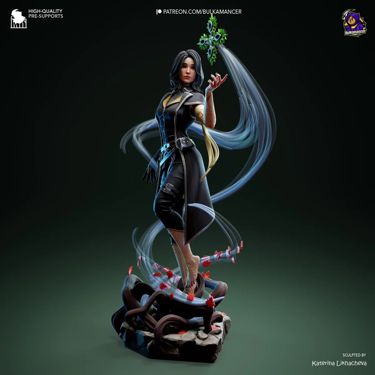 Lune Mystic JRPG - Clair Obscur Expedition 33 Unpainted Resin Figurine Kit - 1/8 Scale 278mm 10.9in - 3D Printed Statue Fan Art — 9/10