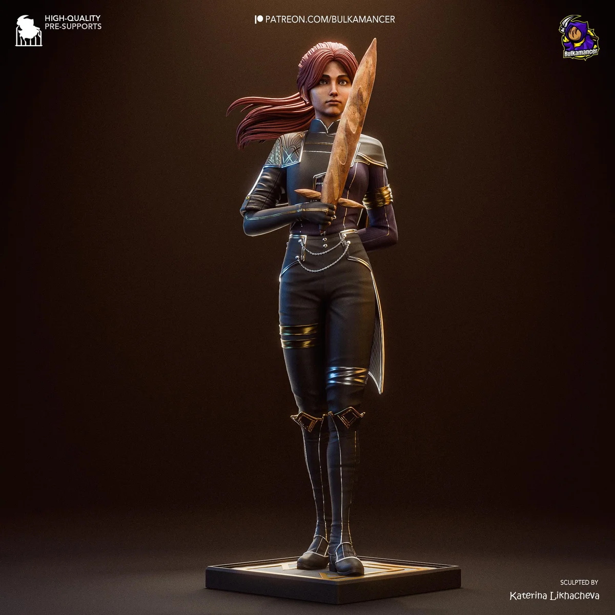 Maelle Painter JRPG Heroine - Clair Obscur Expedition 33 Unpainted Resin Figurine Kit - 1/8 Scale 341mm 13.4in - 3D Printed Statue Fan Art — 7/10