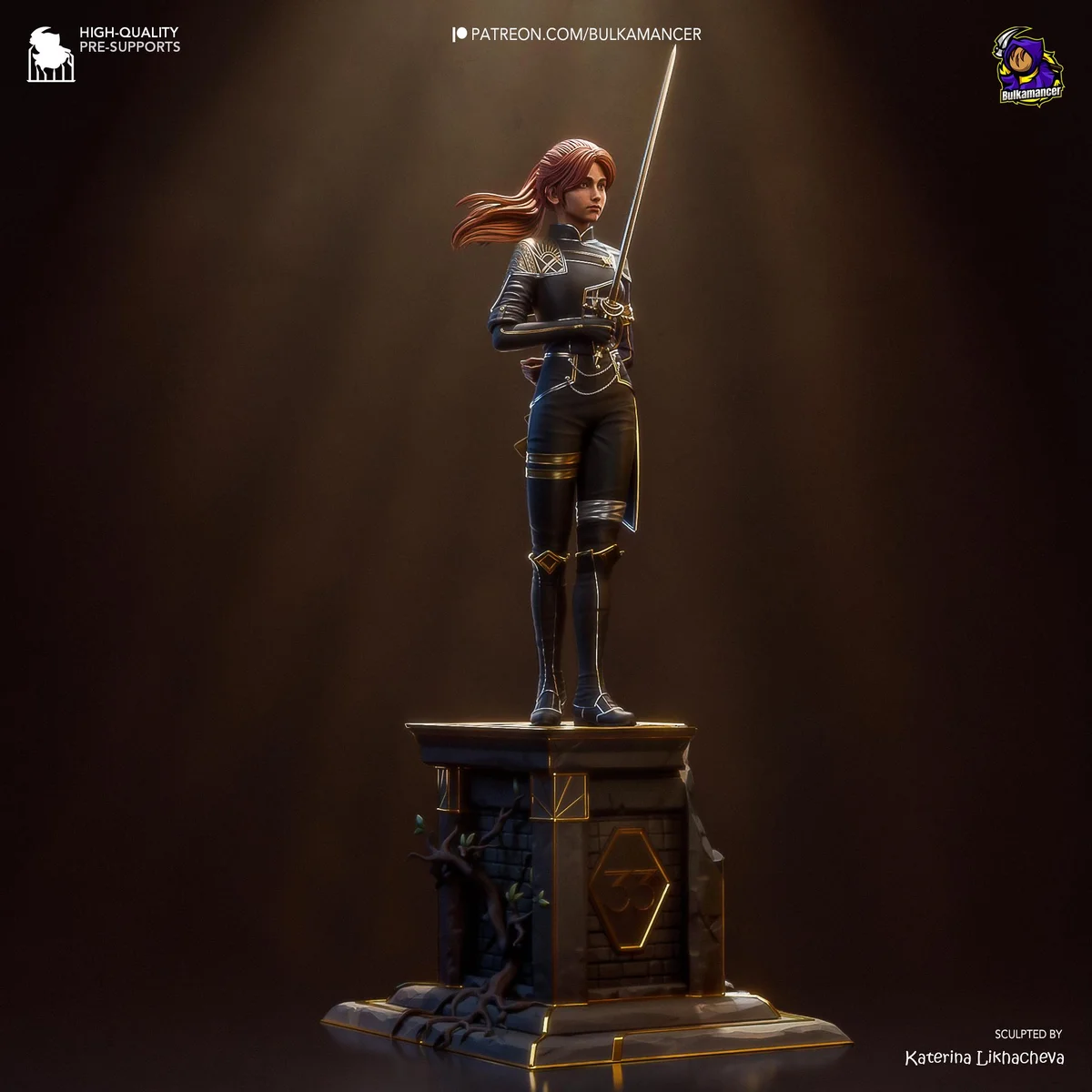 Maelle Painter JRPG Heroine - Clair Obscur Expedition 33 Unpainted Resin Figurine Kit - 1/8 Scale 341mm 13.4in - 3D Printed Statue Fan Art — 8/10