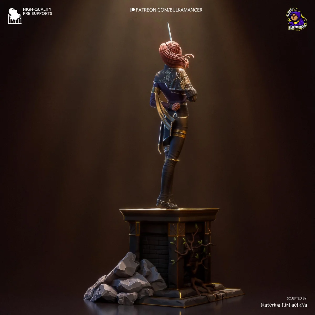 Maelle Painter JRPG Heroine - Clair Obscur Expedition 33 Unpainted Resin Figurine Kit - 1/8 Scale 341mm 13.4in - 3D Printed Statue Fan Art — 9/10