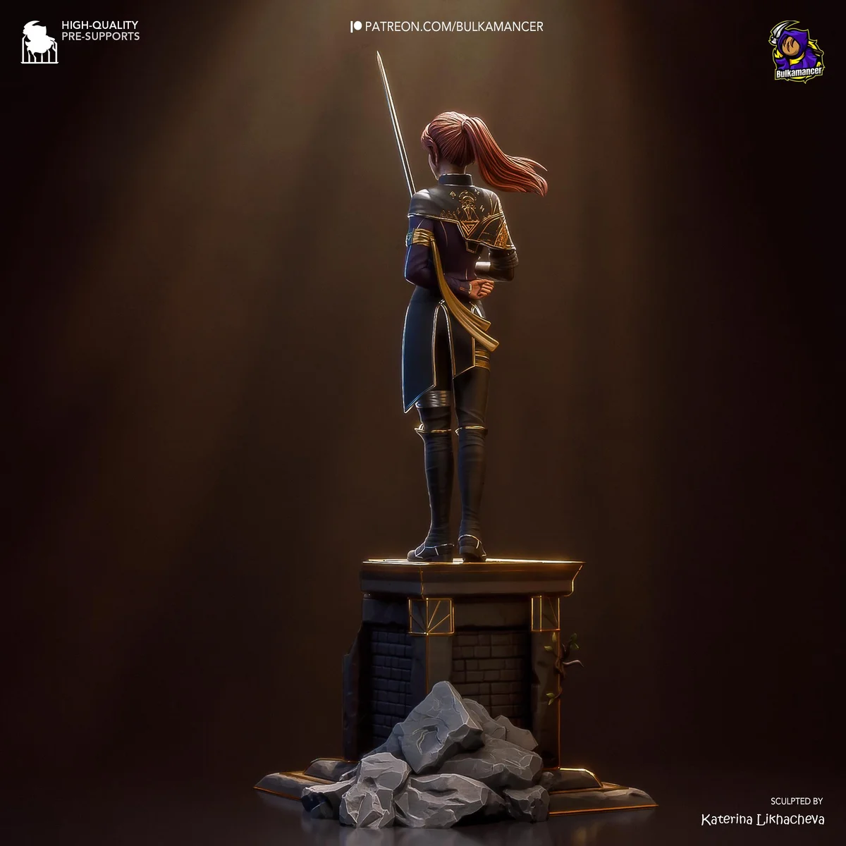Maelle Painter JRPG Heroine - Clair Obscur Expedition 33 Unpainted Resin Figurine Kit - 1/8 Scale 341mm 13.4in - 3D Printed Statue Fan Art — 10/10
