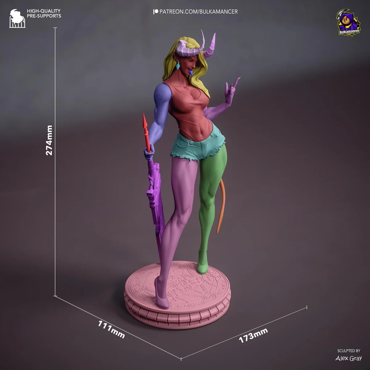 Malevola Superhero Villain - Dispatch Game Unpainted Resin Figurine Kit - 1/8 Scale 274mm 10.8in - 3D Printed Statue Fan Art — 2/10