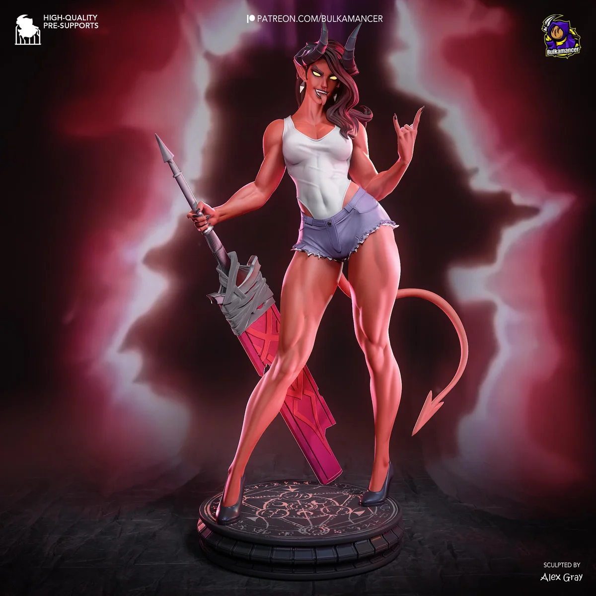 Malevola Superhero Villain - Dispatch Game Unpainted Resin Figurine Kit - 1/8 Scale 274mm 10.8in - 3D Printed Statue Fan Art — 1/10