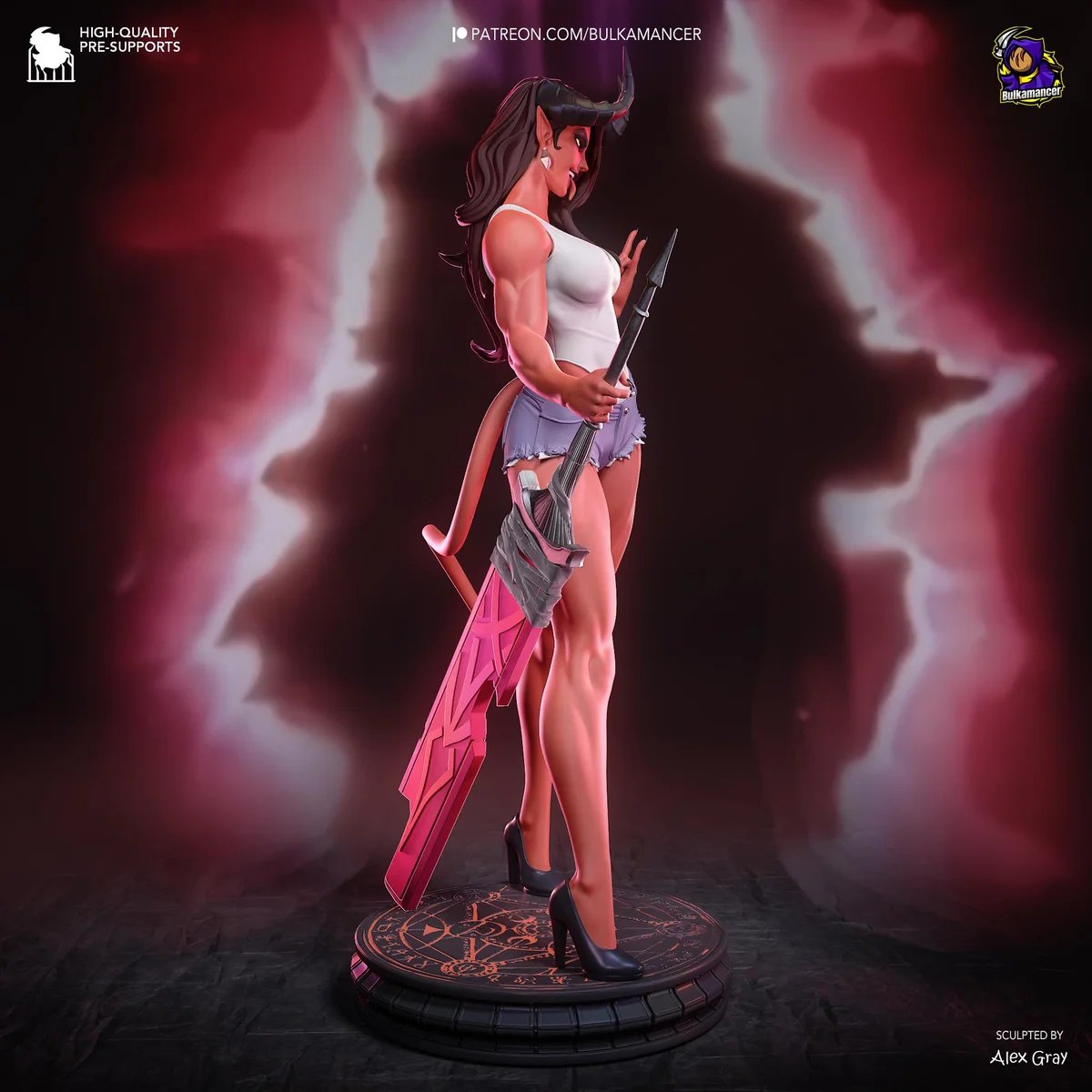 Malevola Superhero Villain - Dispatch Game Unpainted Resin Figurine Kit - 1/8 Scale 274mm 10.8in - 3D Printed Statue Fan Art — 5/10