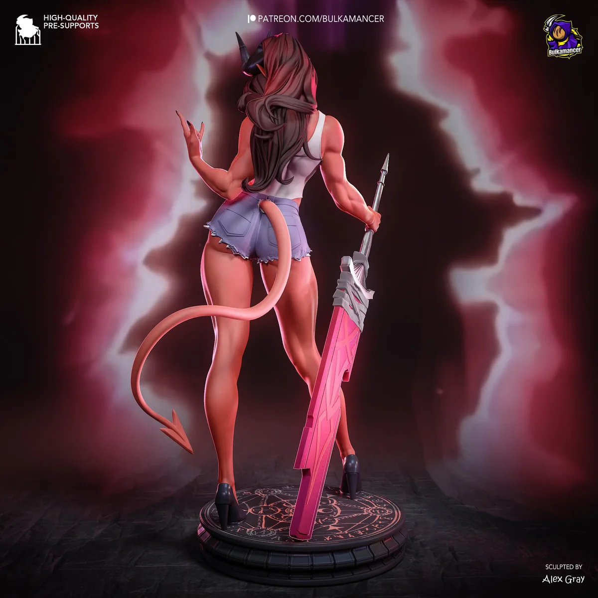 Malevola Superhero Villain - Dispatch Game Unpainted Resin Figurine Kit - 1/8 Scale 274mm 10.8in - 3D Printed Statue Fan Art — 6/10