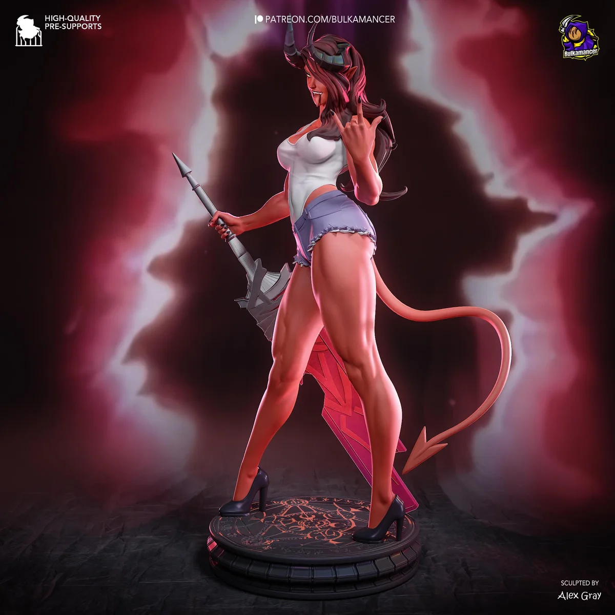 Malevola Superhero Villain - Dispatch Game Unpainted Resin Figurine Kit - 1/8 Scale 274mm 10.8in - 3D Printed Statue Fan Art — 7/10
