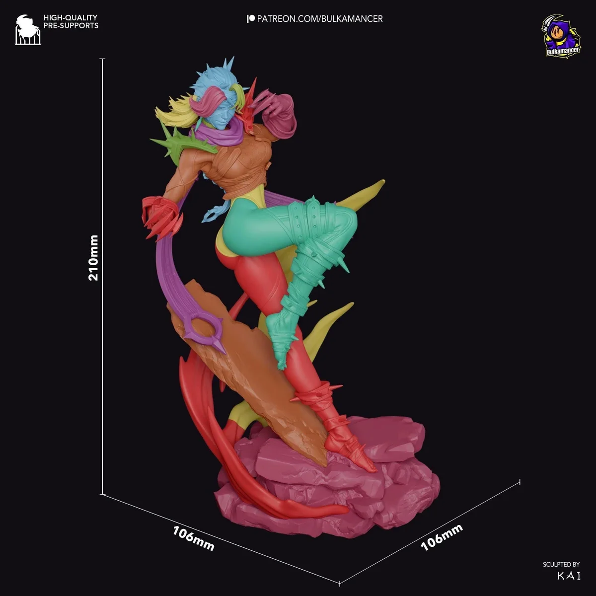 Malice Villain Comics - Marvel Rivals Unpainted Resin Figurine Kit - 1/8 Scale 210mm 8.3in - 3D Printed Statue Fan Art — 2/10