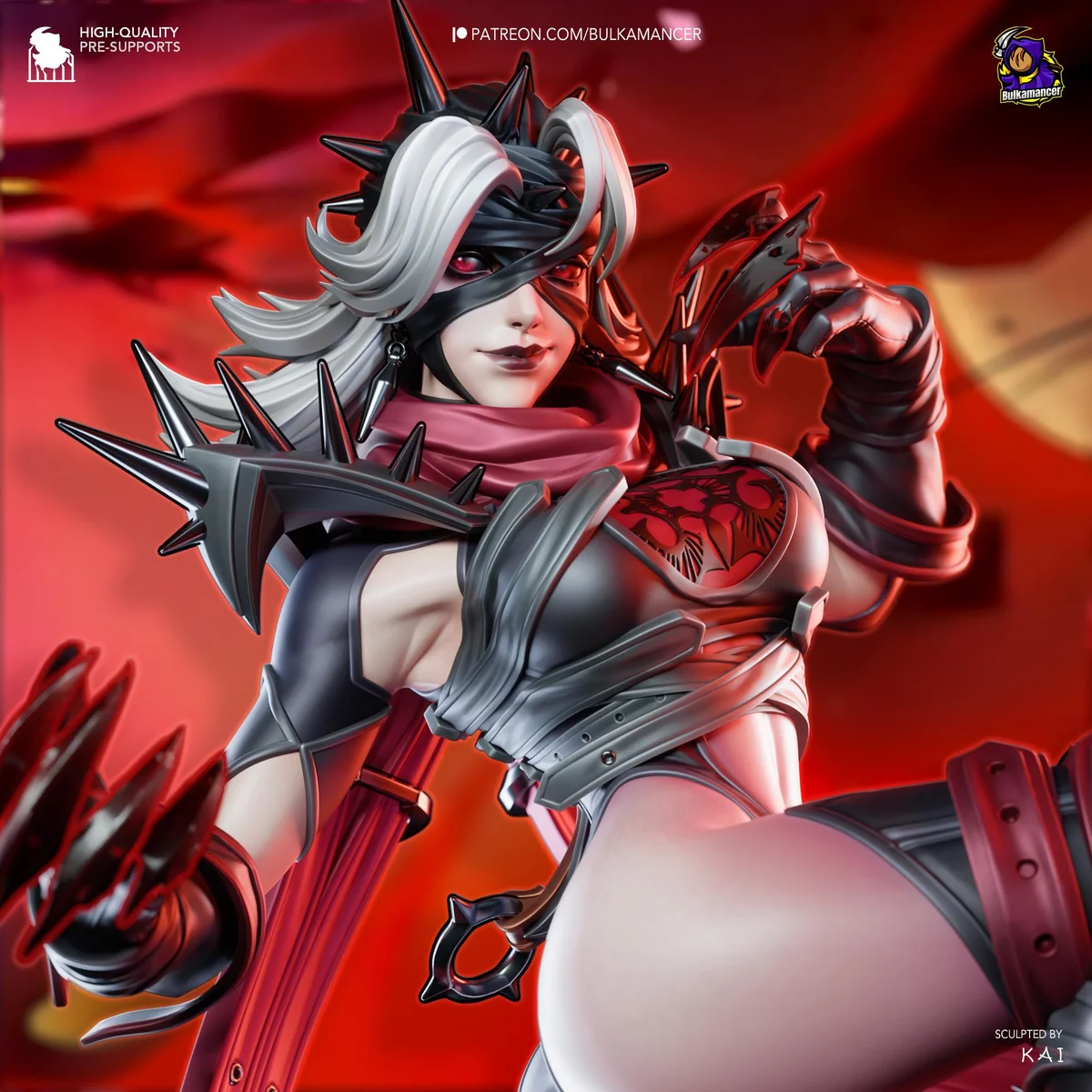 Malice Villain Comics - Marvel Rivals Unpainted Resin Figurine Kit - 1/8 Scale 210mm 8.3in - 3D Printed Statue Fan Art — 4/10
