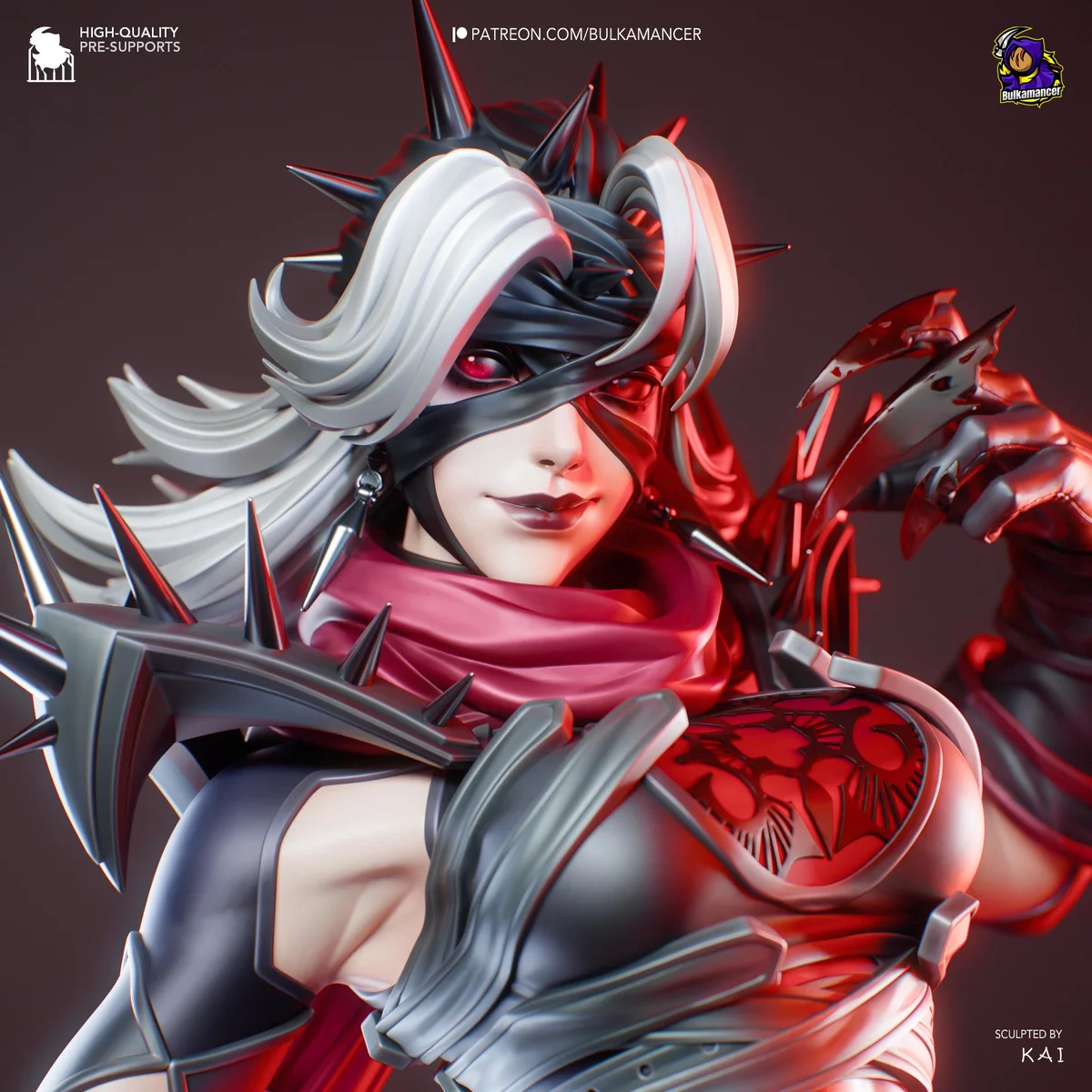 Malice Villain Comics - Marvel Rivals Unpainted Resin Figurine Kit - 1/8 Scale 210mm 8.3in - 3D Printed Statue Fan Art — 5/10