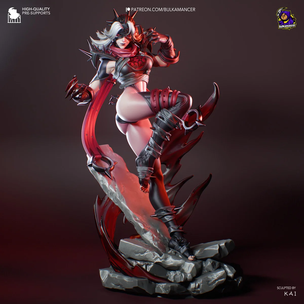 Malice Villain Comics - Marvel Rivals Unpainted Resin Figurine Kit - 1/8 Scale 210mm 8.3in - 3D Printed Statue Fan Art — 9/10