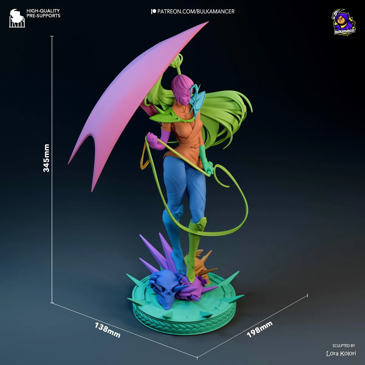 Megaera Fury Underworld - Hades Supergiant Unpainted Resin Figurine Kit - 1/8 Scale 345mm 13.6in - 3D Printed Statue Fan Art — 2/10