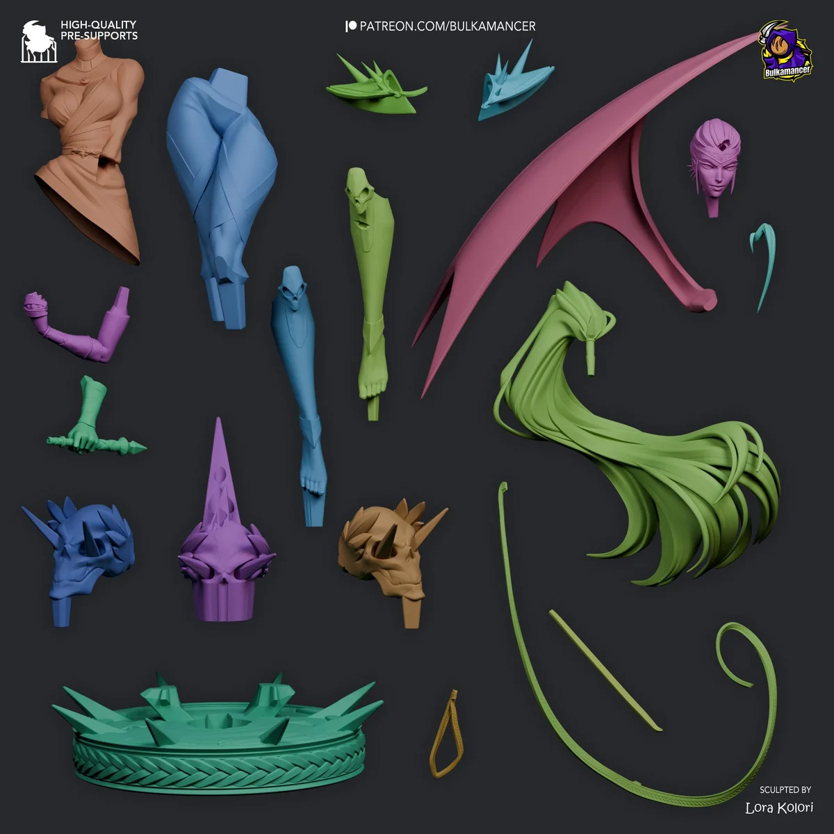 Megaera Fury Underworld - Hades Supergiant Unpainted Resin Figurine Kit - 1/8 Scale 345mm 13.6in - 3D Printed Statue Fan Art — 3/10