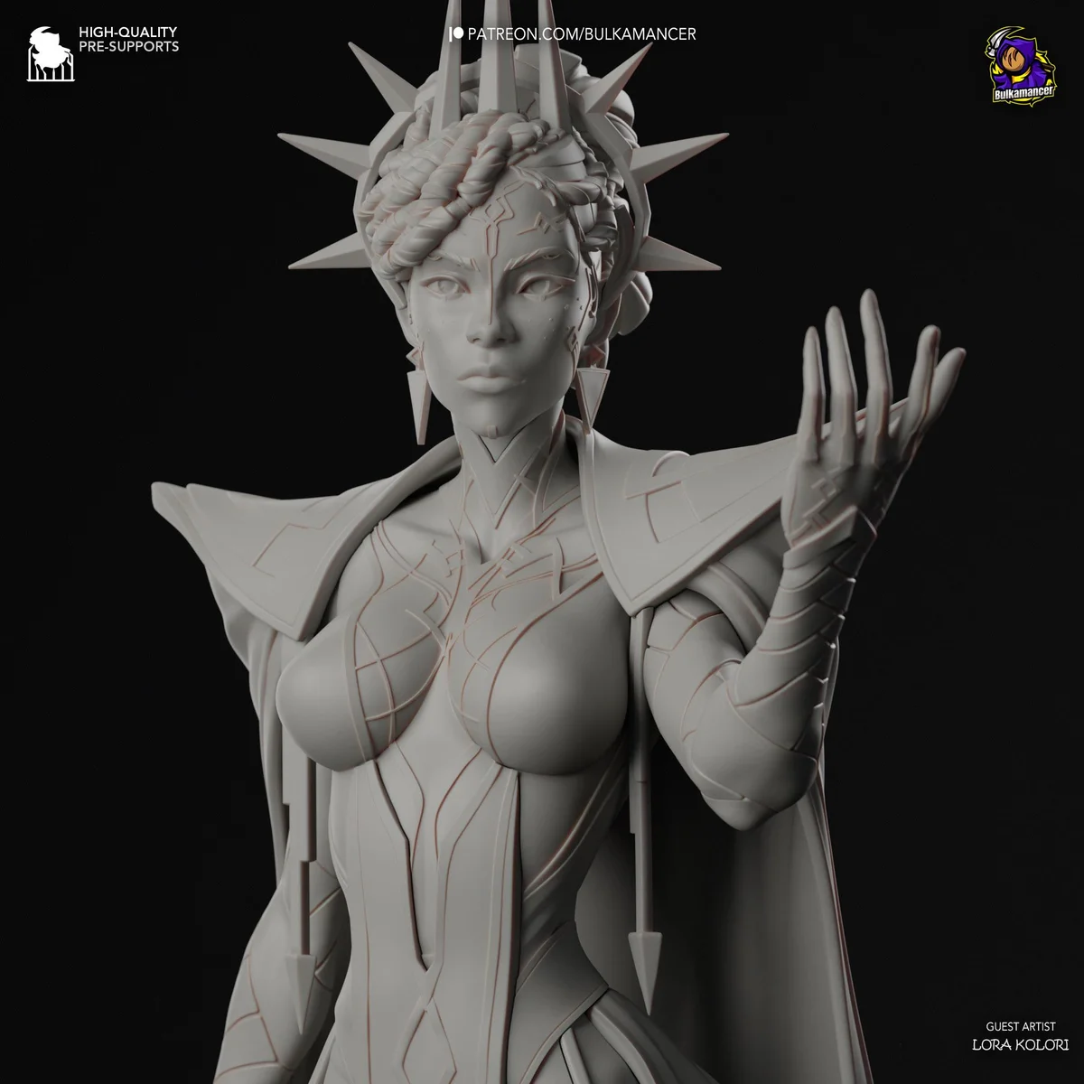 Mel Medarda Piltover Councilor - Arcane League of Legends Netflix Unpainted Resin Figurine Kit - 1/8 Scale 262mm 10.3in - 3D Printed Statue — 9/10