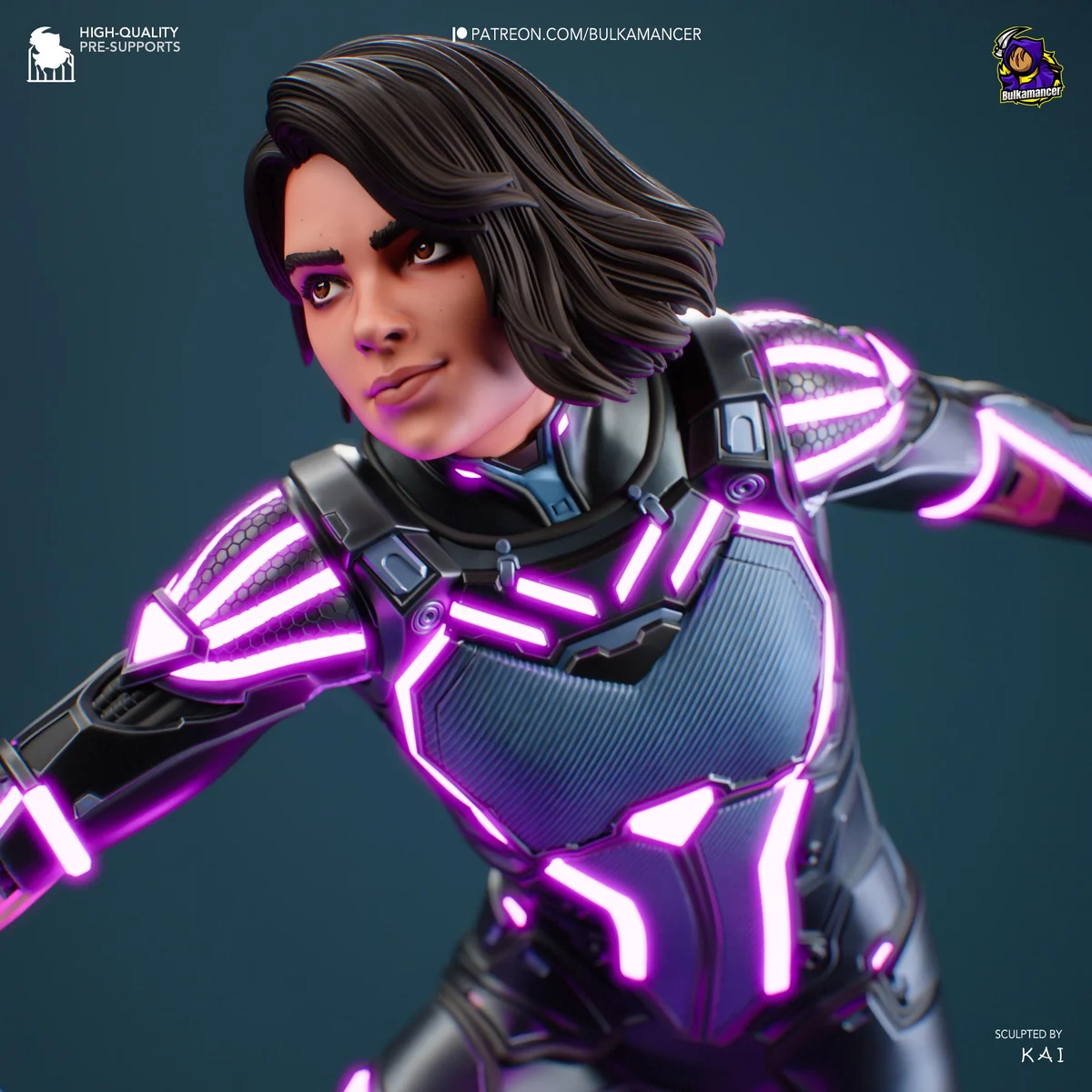 Mio Sci-Fi Protagonist - Split Fiction Hazelight Unpainted Resin Figurine Kit - 1/8 Scale 257mm 10.1in - 3D Printed Statue Fan Art — 5/10
