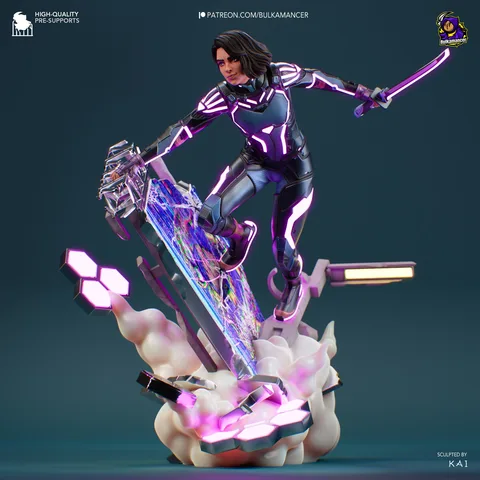 Mio Sci-Fi Protagonist - Split Fiction Hazelight Unpainted Resin Figurine Kit - 1/8 Scale 257mm 10.1in - 3D Printed Statue Fan Art