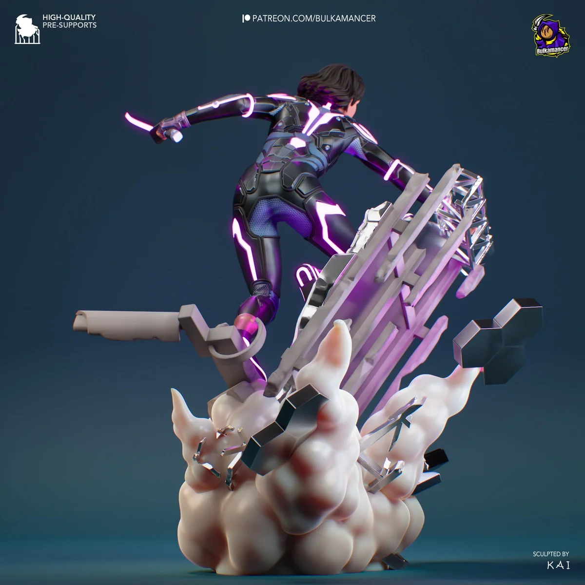 Mio Sci-Fi Protagonist - Split Fiction Hazelight Unpainted Resin Figurine Kit - 1/8 Scale 257mm 10.1in - 3D Printed Statue Fan Art — 7/10
