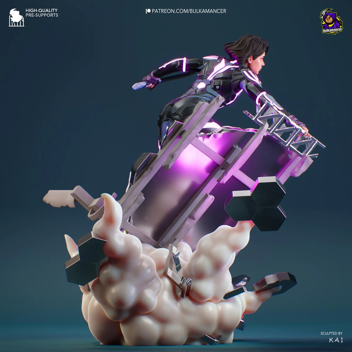 Mio Sci-Fi Protagonist - Split Fiction Hazelight Unpainted Resin Figurine Kit - 1/8 Scale 257mm 10.1in - 3D Printed Statue Fan Art — 8/10
