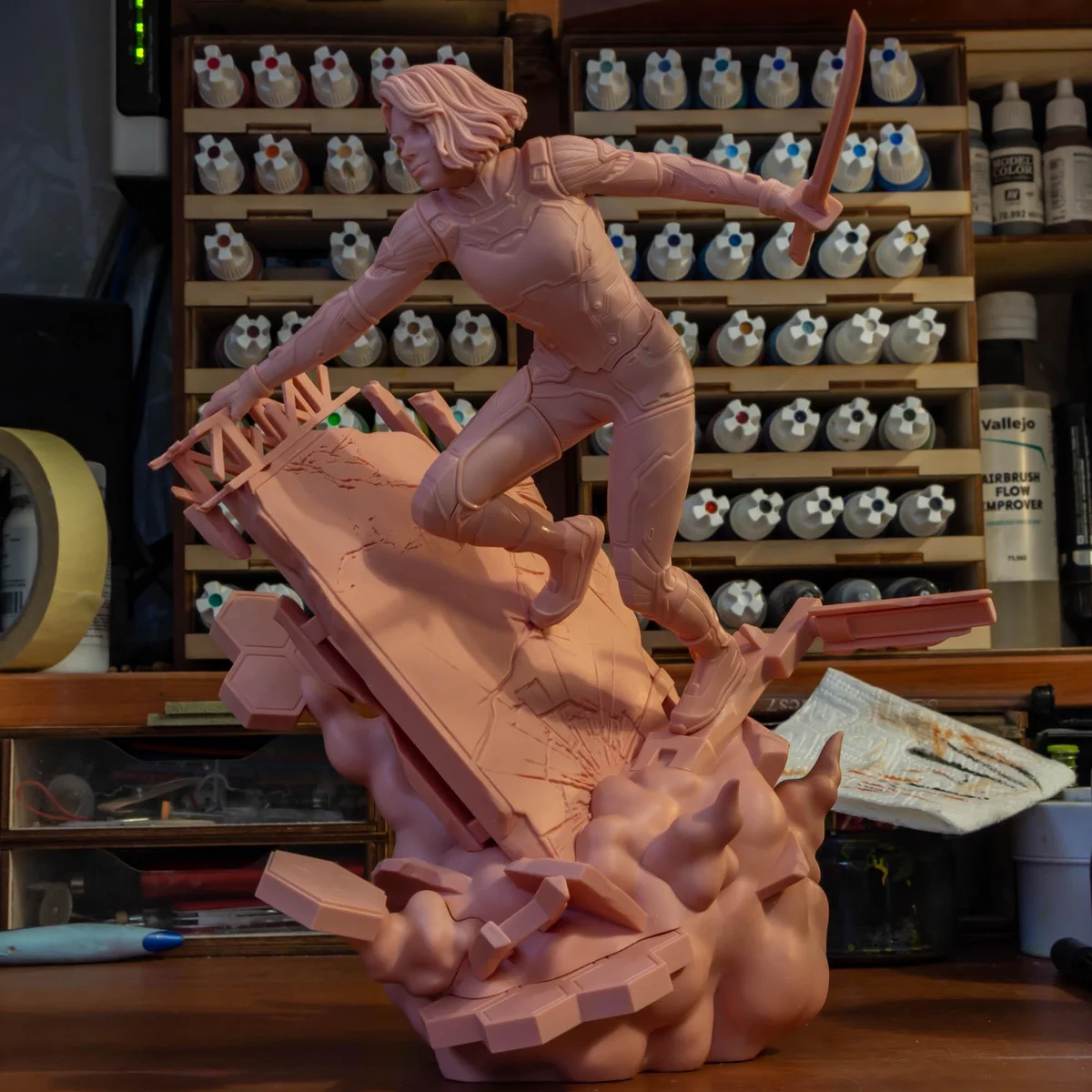 Mio Sci-Fi Protagonist - Split Fiction Hazelight Unpainted Resin Figurine Kit - 1/8 Scale 257mm 10.1in - 3D Printed Statue Fan Art — 10/10
