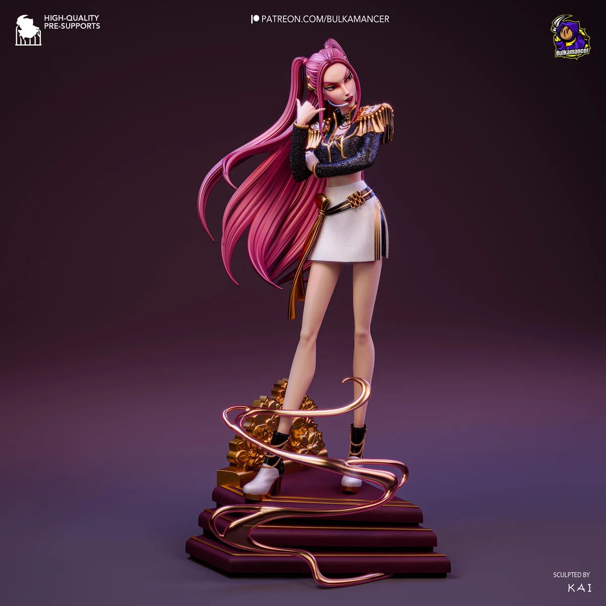 Mira Huntrix Idol - KPop Demon Hunters Netflix Unpainted Resin Figurine Kit - 1/8 Scale 253mm 10.0in - 3D Printed Statue Fan Art — 6/10