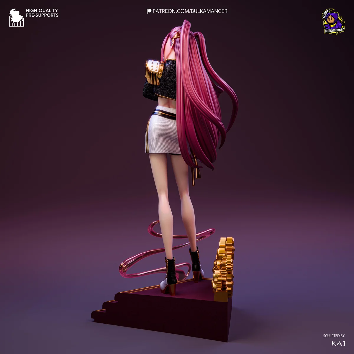 Mira Huntrix Idol - KPop Demon Hunters Netflix Unpainted Resin Figurine Kit - 1/8 Scale 253mm 10.0in - 3D Printed Statue Fan Art — 7/10