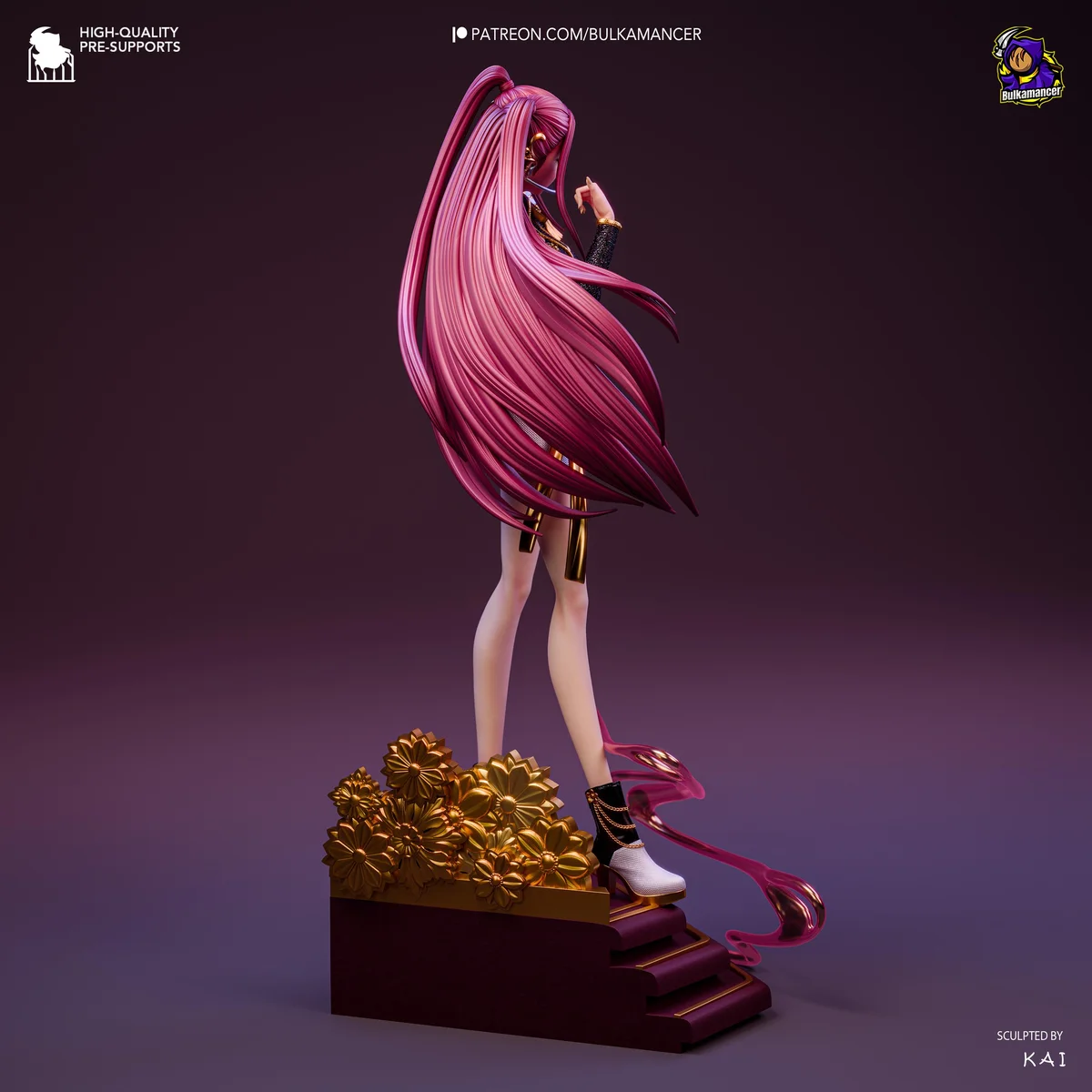 Mira Huntrix Idol - KPop Demon Hunters Netflix Unpainted Resin Figurine Kit - 1/8 Scale 253mm 10.0in - 3D Printed Statue Fan Art — 9/10