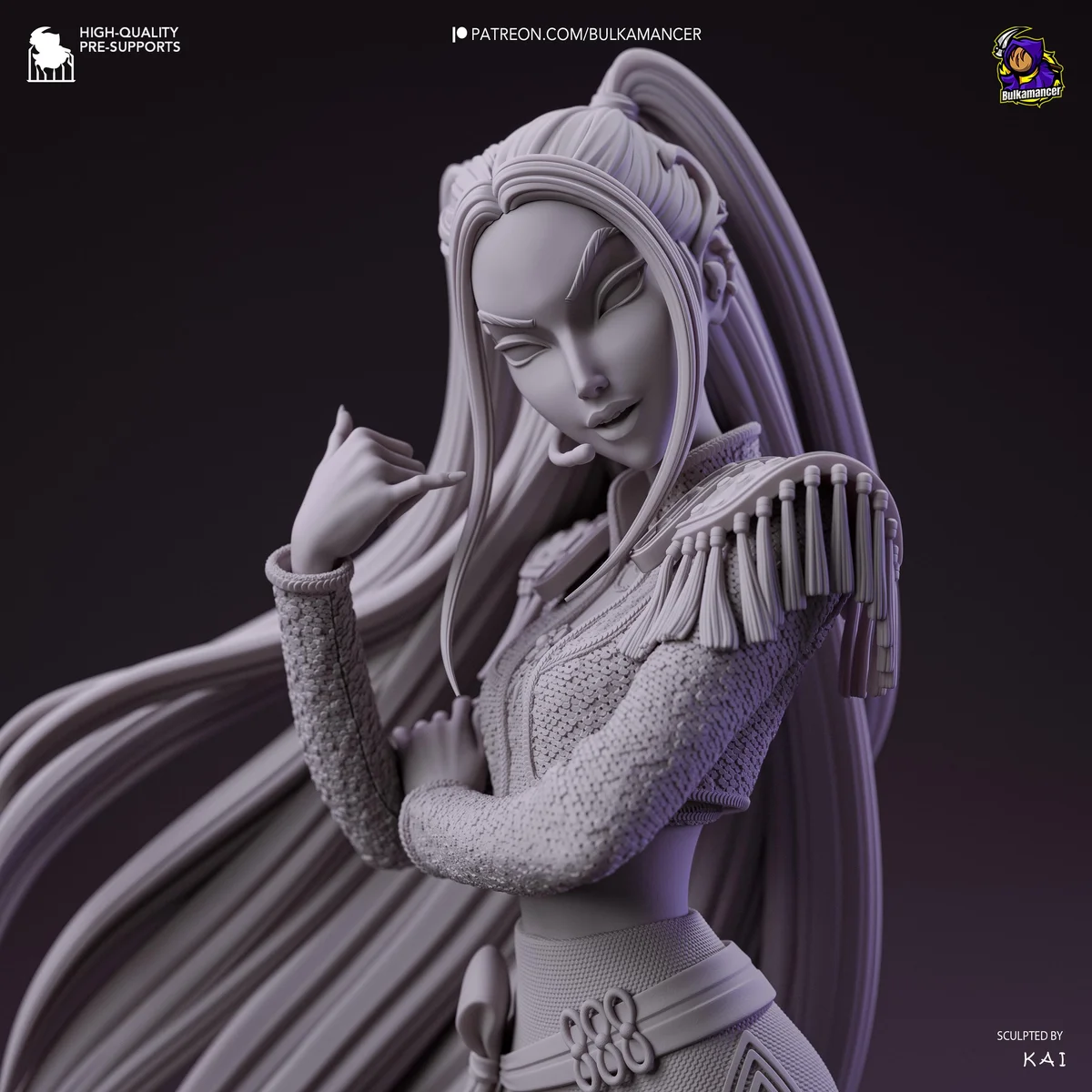 Mira Huntrix Idol - KPop Demon Hunters Netflix Unpainted Resin Figurine Kit - 1/8 Scale 253mm 10.0in - 3D Printed Statue Fan Art — 10/10