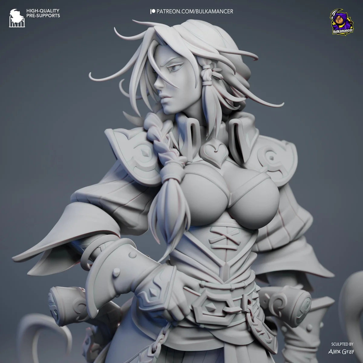 Miss Fortune Sarah Bounty Hunter Bilgewater - League of Legends Unpainted Resin Figurine Kit - 1/8 Scale 278mm 10.9in - 3D Printed Statue — 4/10