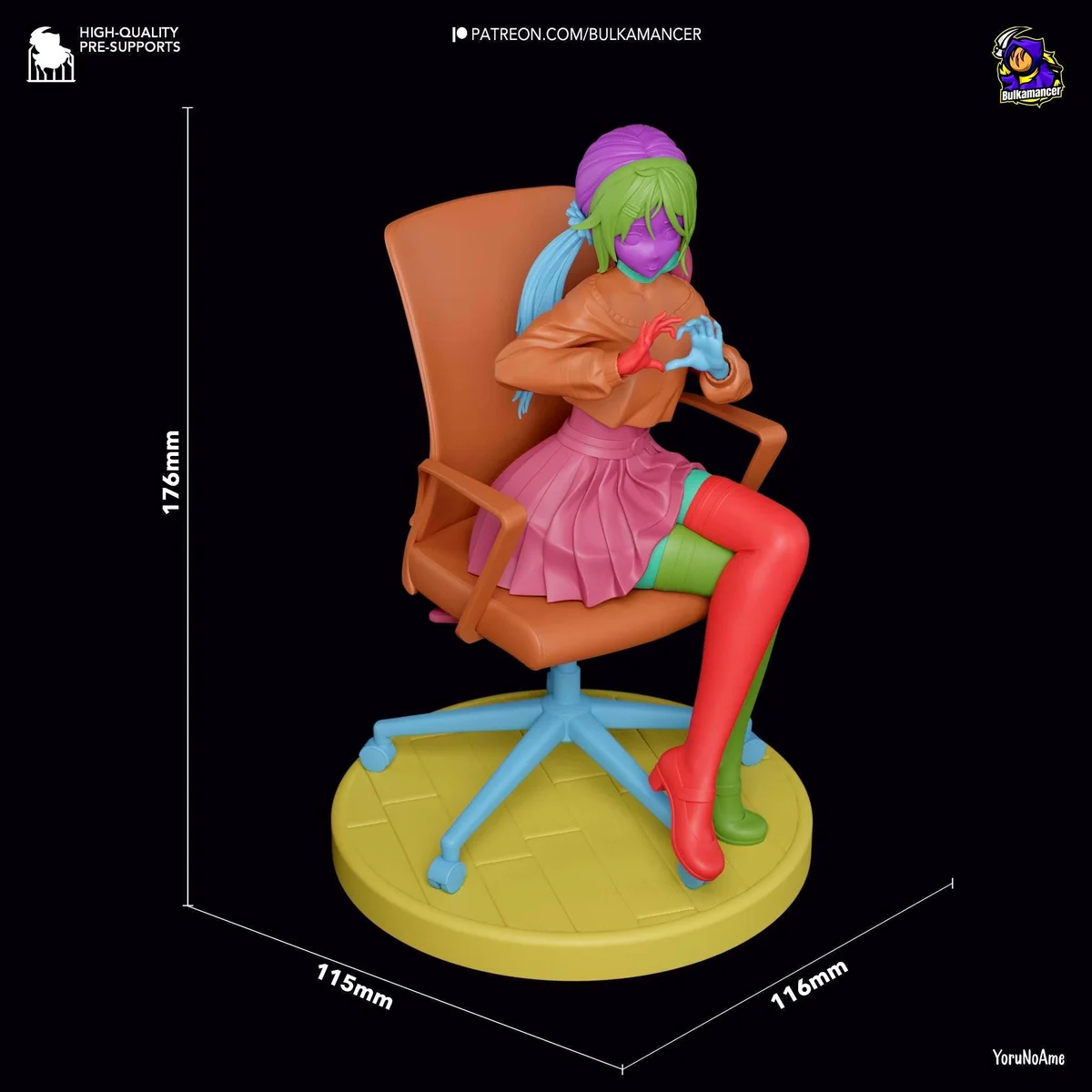 Mita Anime Yandere - MiSide Horror Game Unpainted Resin Figurine Kit - 1/8 Scale 176mm 6.9in - 3D Printed Statue Fan Art — 2/10