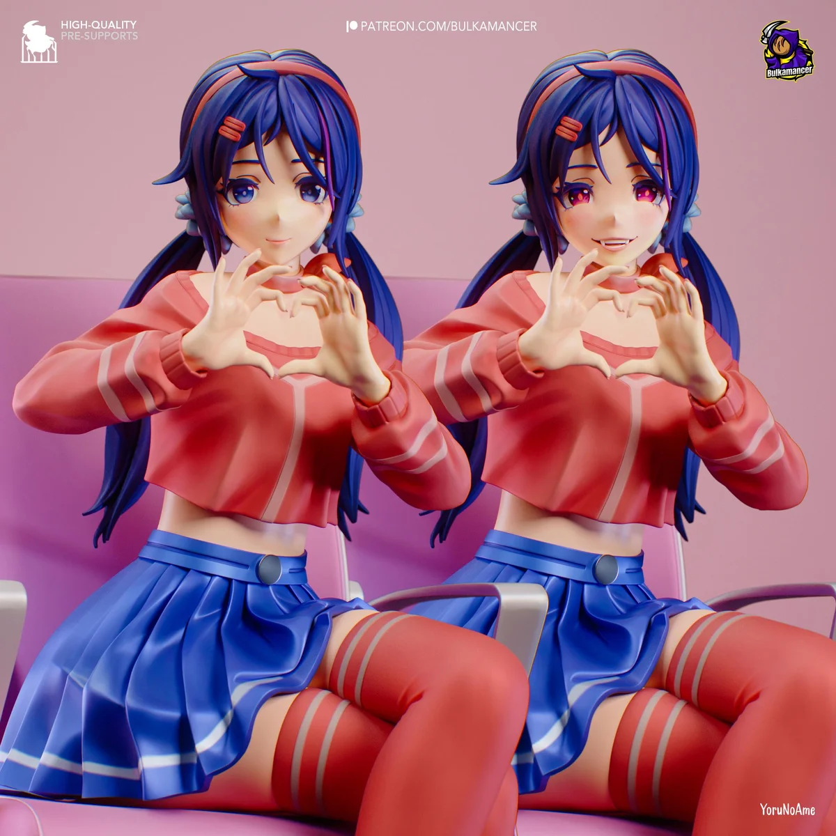 Mita Anime Yandere - MiSide Horror Game Unpainted Resin Figurine Kit - 1/8 Scale 176mm 6.9in - 3D Printed Statue Fan Art — 5/10