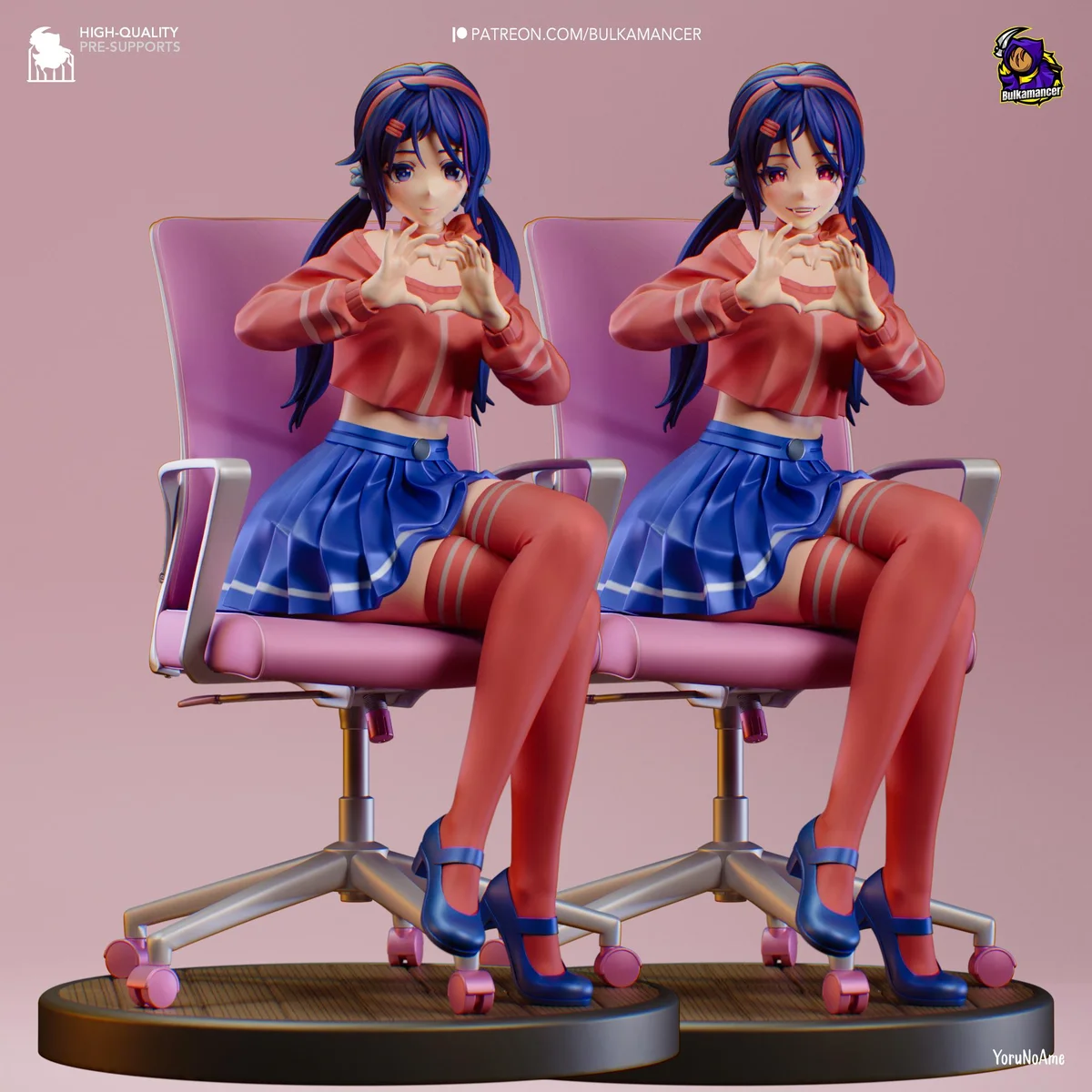 Mita Anime Yandere - MiSide Horror Game Unpainted Resin Figurine Kit - 1/8 Scale 176mm 6.9in - 3D Printed Statue Fan Art — 6/10